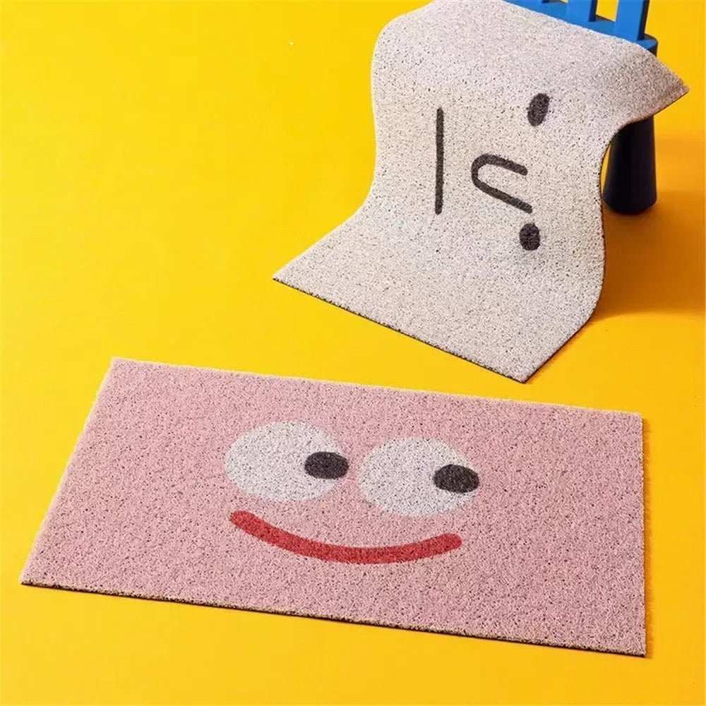 Felpudo de entrada con emoji divertido y agarre fiable | elesira