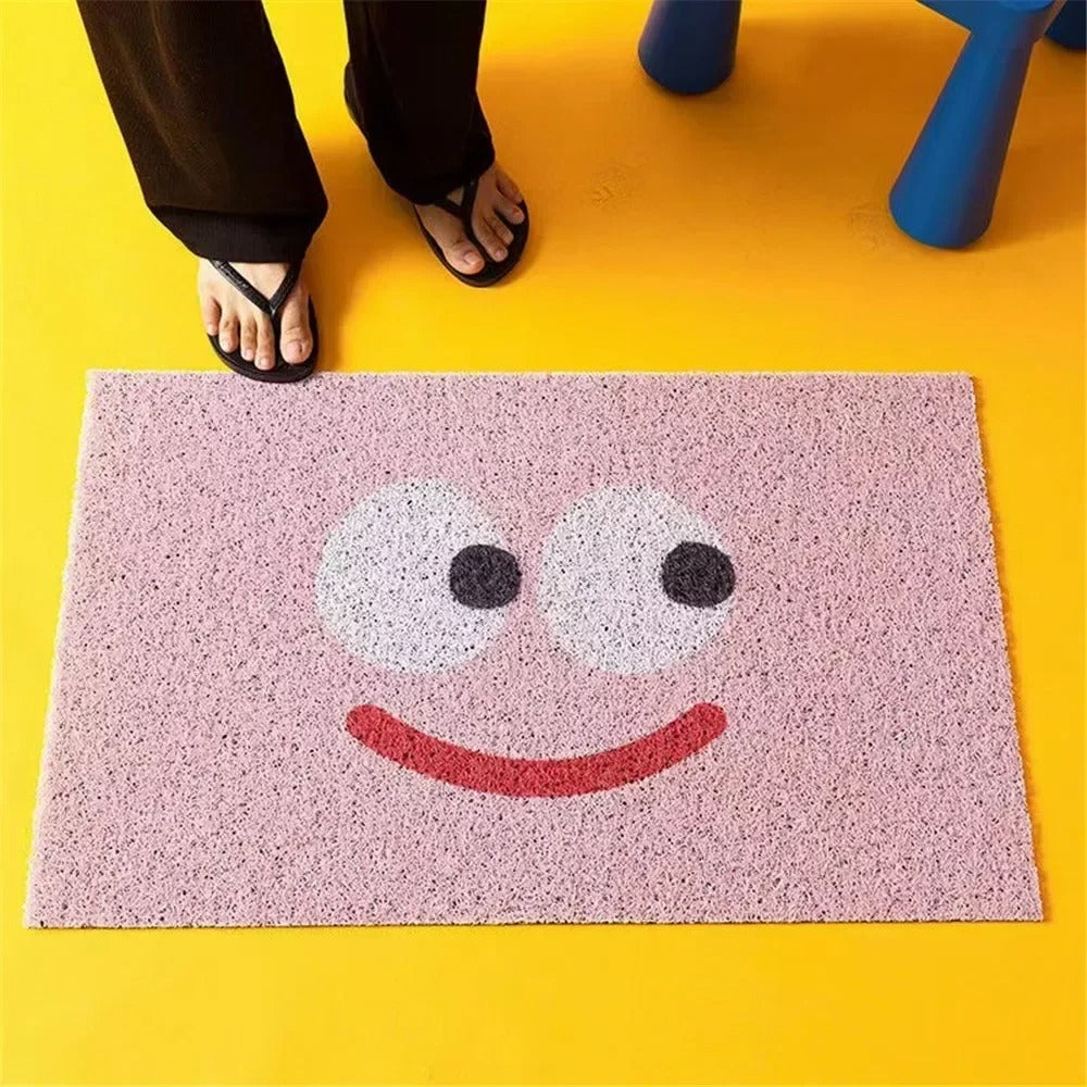 Felpudo de entrada con emoji divertido y agarre fiable | elesira