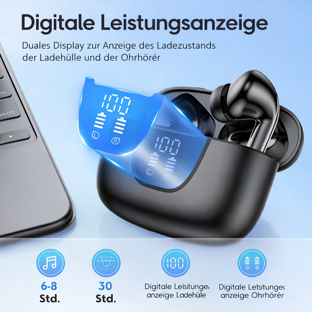 Kabellose Ohrhörer - In-Ear-Kopfhörer - Längeres Hören und klare Anrufe | elesira
