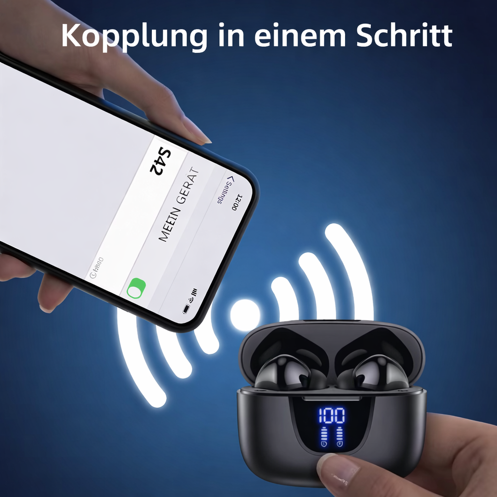 Kabellose Ohrhörer - In-Ear-Kopfhörer - Längeres Hören und klare Anrufe | elesira