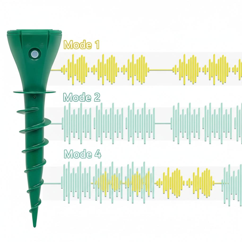 Solar Mole Repellent for Eco-Friendly Garden Protection with Silent Vibration | elesira