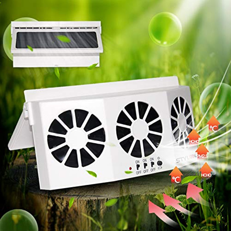 EcoVent Exhaust Fan For Solar Vehicle With Adjustable Panel - Elesira