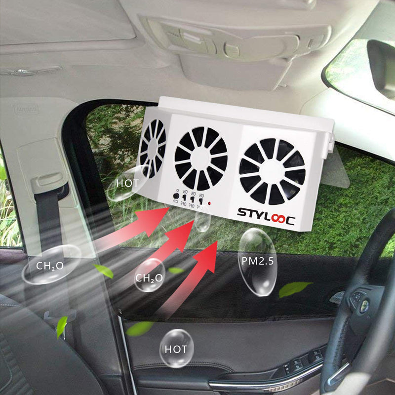 EcoVent Exhaust Fan For Solar Vehicle With Adjustable Panel - Elesira
