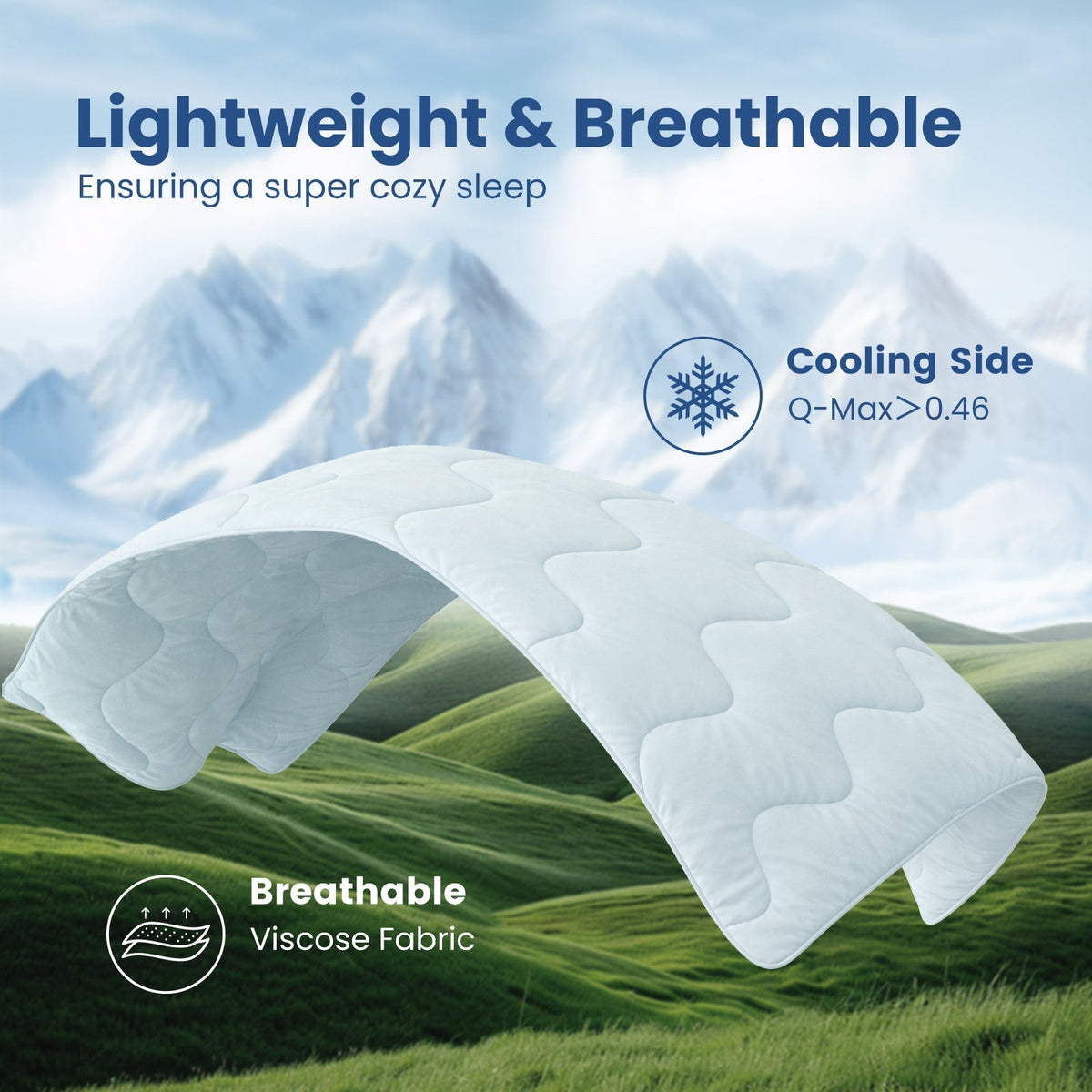Piumone rinfrescante Eco Comfort in fibra naturale, ultra traspirante - Elesira