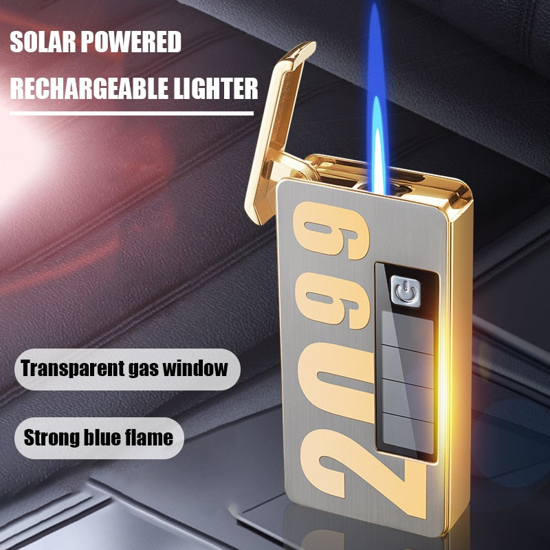 Encendedor de chorro solar Eco Flame con luz LED para aventuras al aire libre - Elesira