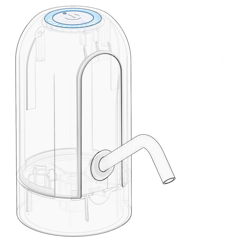 Smart Water Pump - USB Rechargeable Silicone & Steel Dispenser | elesira