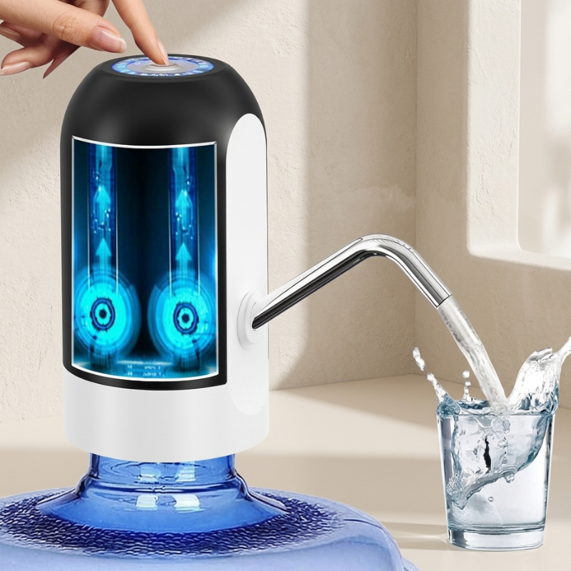 Smart Water Pump - USB Rechargeable Silicone & Steel Dispenser | elesira