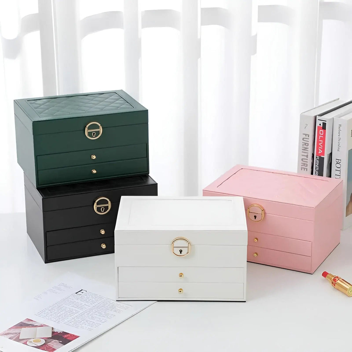 Sophistiqué Elite Schmuck-Organizer mit mehrstöckigem Design | elesira