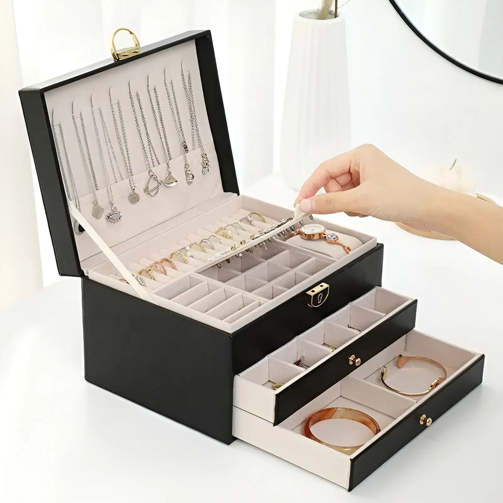 Sophistiqué Elite Schmuck-Organizer mit mehrstöckigem Design | elesira