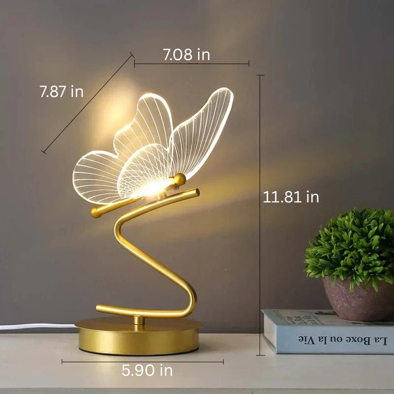 Butterfly Design LED Desk Lamp For Ambient Lighting - Elesira