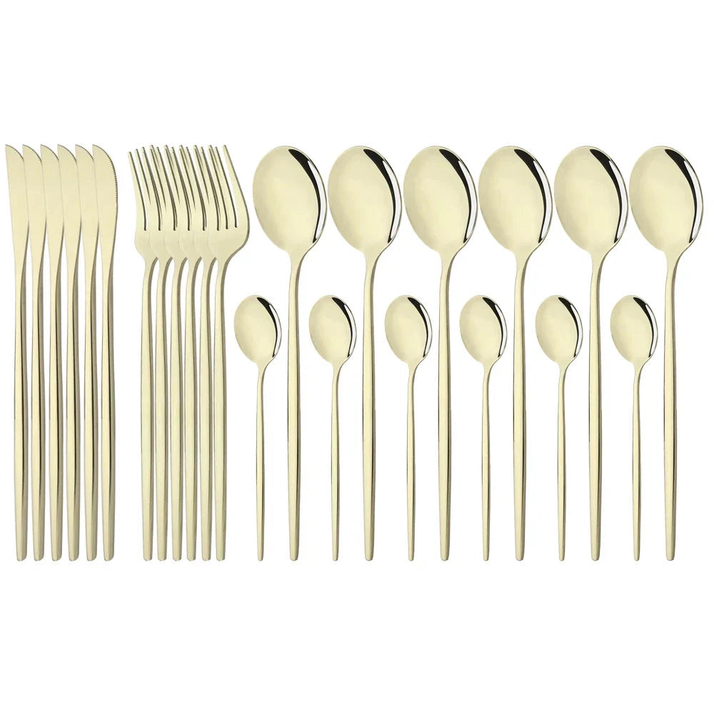 Flatware Set In Pink With Ergonomic Handles For Any Occasion - Elesira