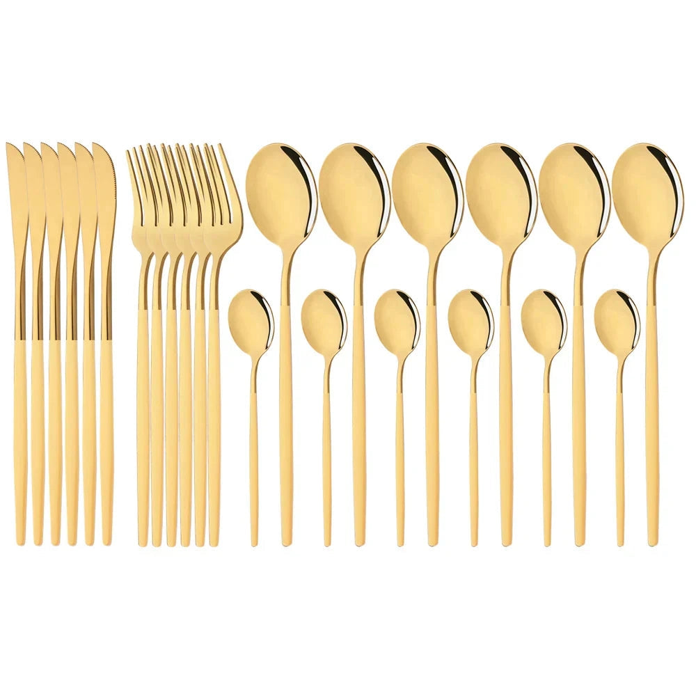 Flatware Set In Pink With Ergonomic Handles For Any Occasion - Elesira