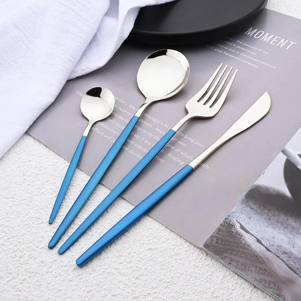 Flatware Set In Pink With Ergonomic Handles For Any Occasion - Elesira