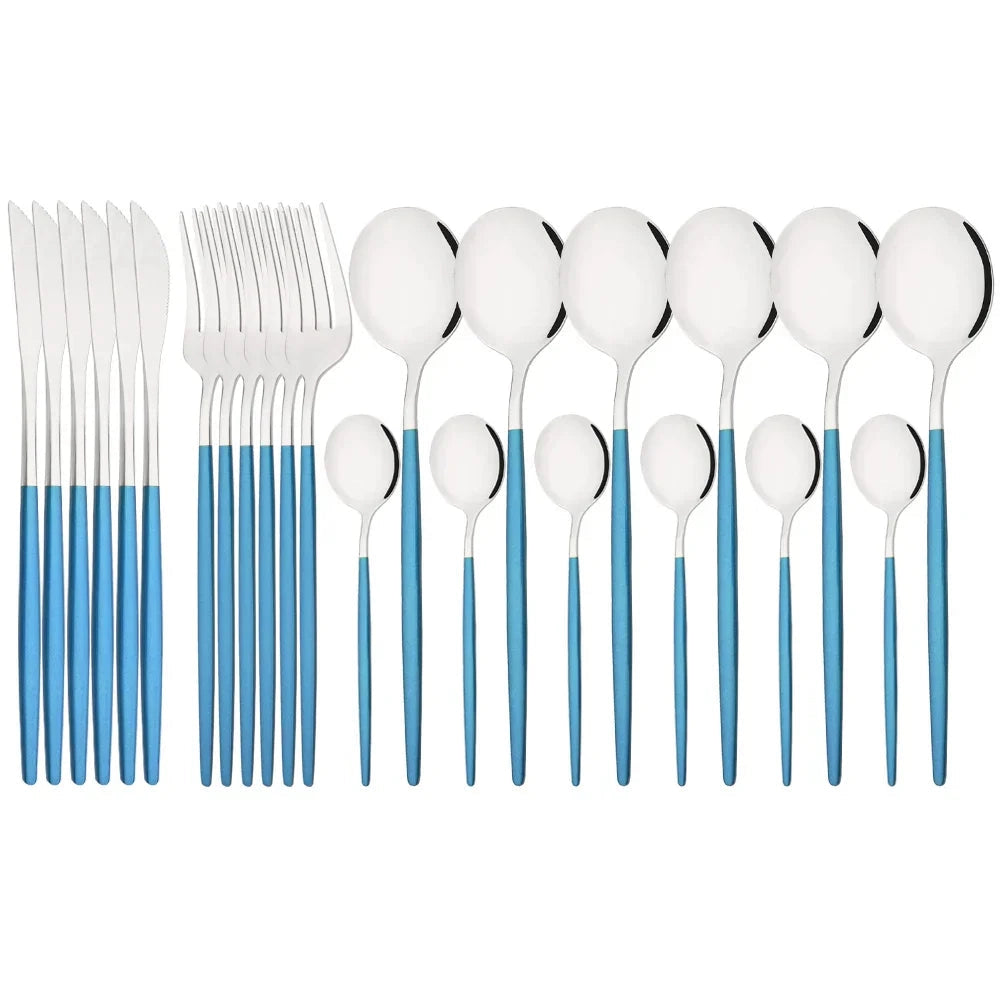 Flatware Set In Pink With Ergonomic Handles For Any Occasion - Elesira