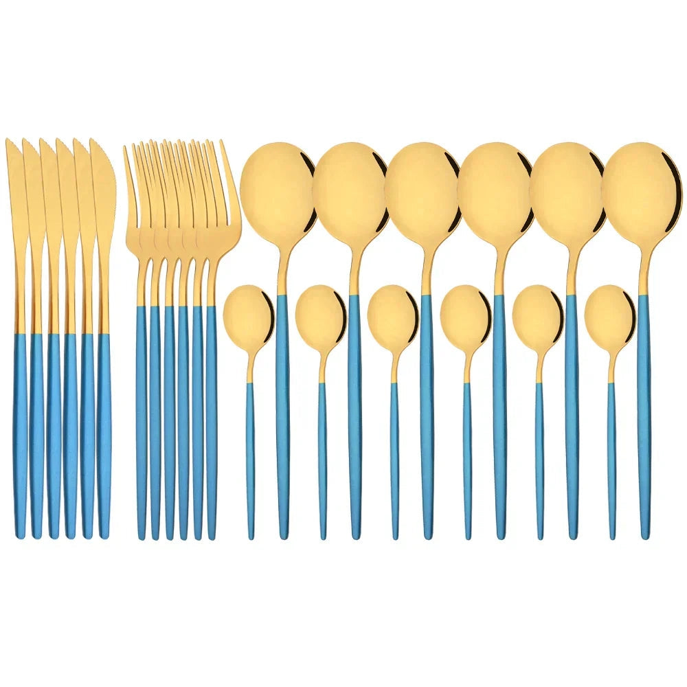 Flatware Set In Pink With Ergonomic Handles For Any Occasion - Elesira