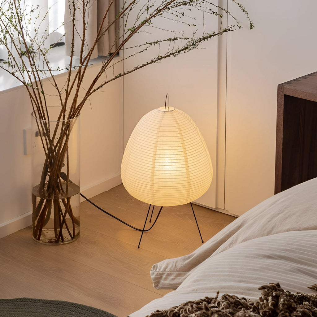 Japanese Inspired Tripod Lamp With Soft Ambient Glow For Cozy Living Rooms - Elesira