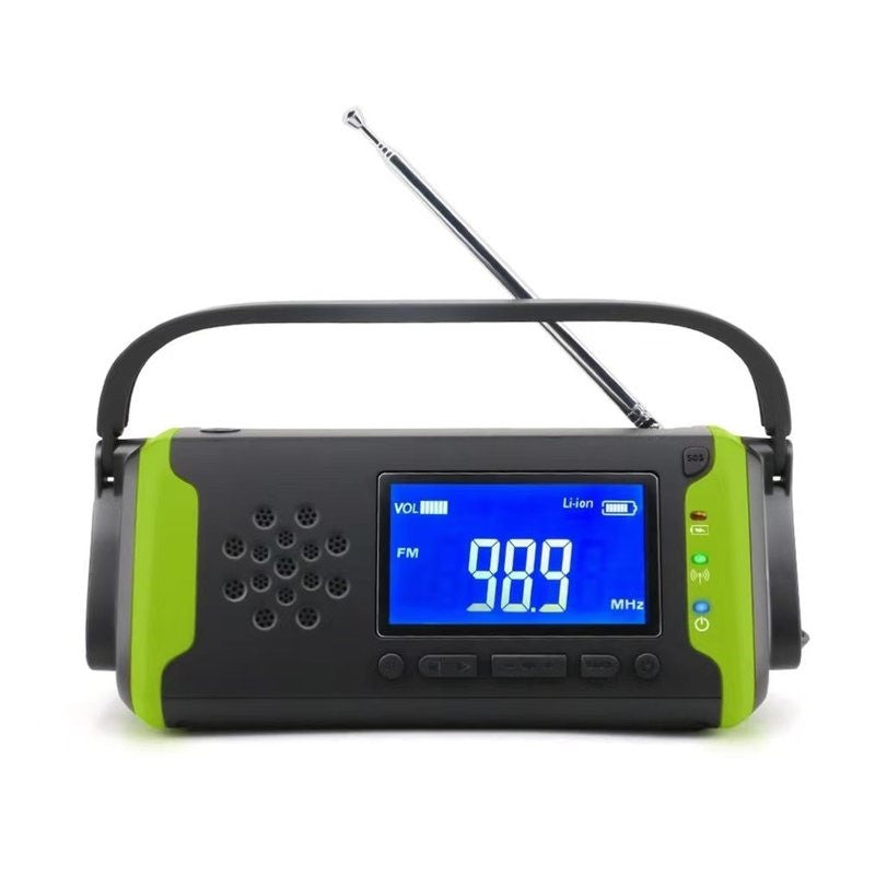 Radio di emergenza da esterno con manovella, torcia a LED e allarme SOS, power bank da 4000mAh - Elesira
