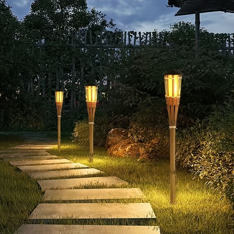 Solar led-bamboelampen met flikkerend vlameffect | elesira