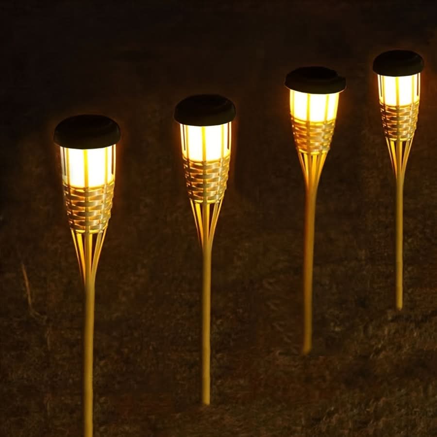 Solar led-bamboelampen met flikkerend vlameffect | elesira