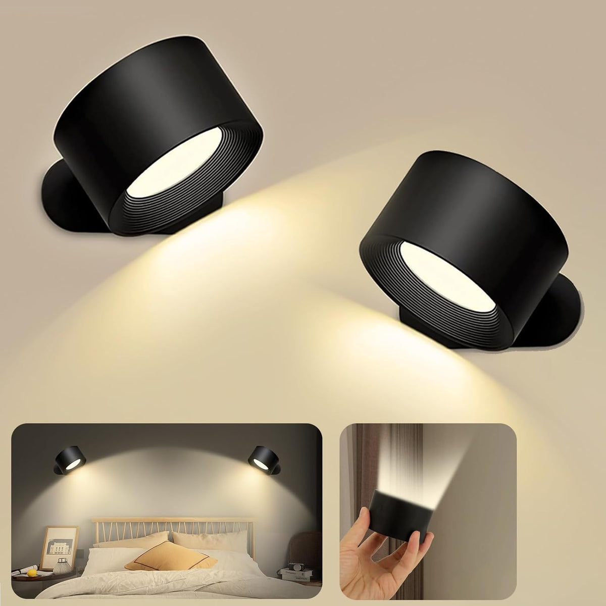 VersaGlow Lampada LED wireless ricaricabile a 360 gradi | elesira