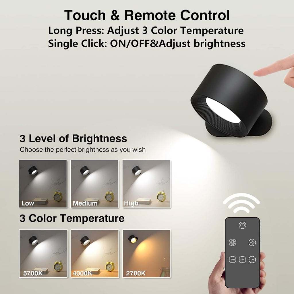 VersaGlow Lampada LED wireless ricaricabile a 360 gradi | elesira