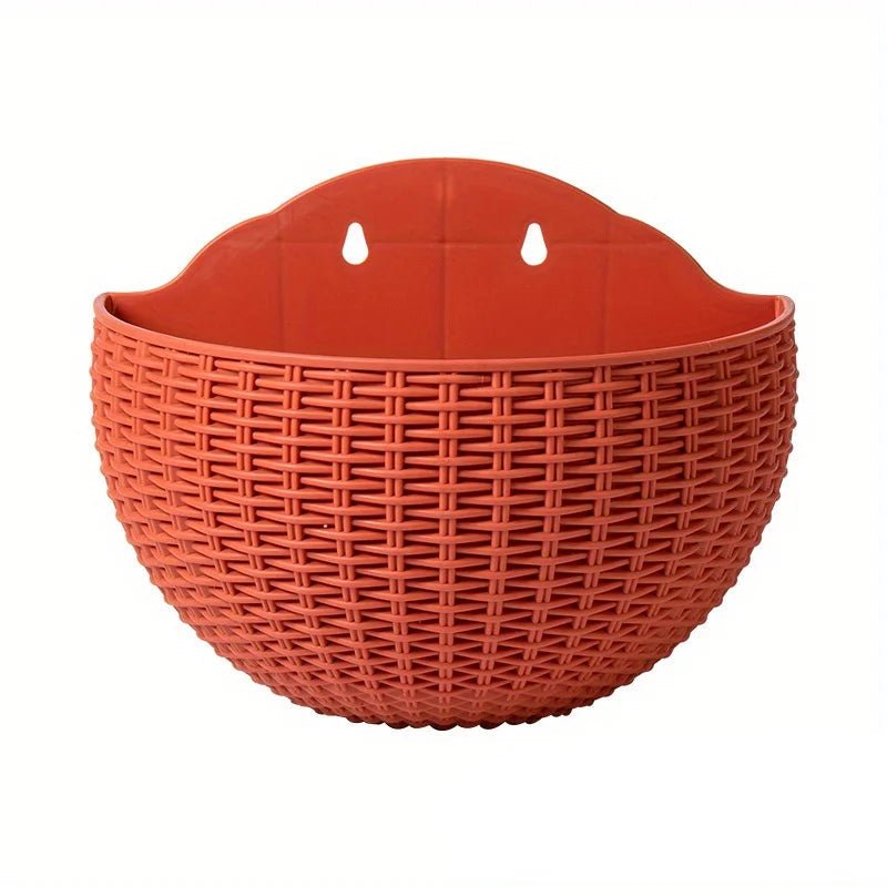 Vertical Greenery Wall Planter with Rattan Design | elesira