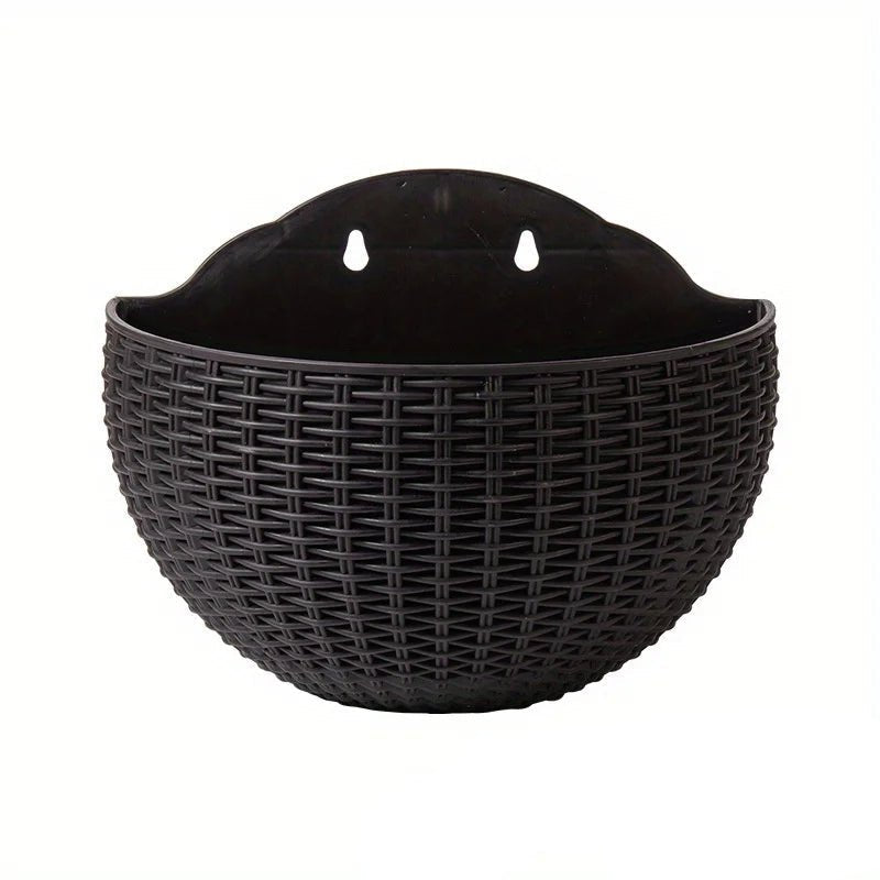 Vertical Greenery Wall Planter with Rattan Design | elesira