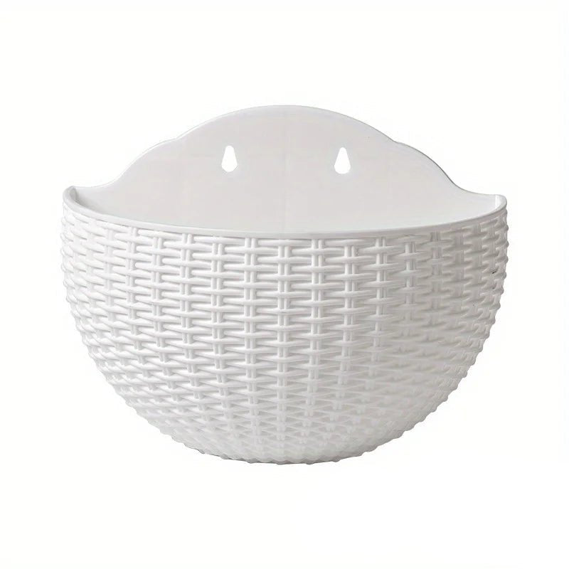 Vertical Greenery Wall Planter with Rattan Design | elesira