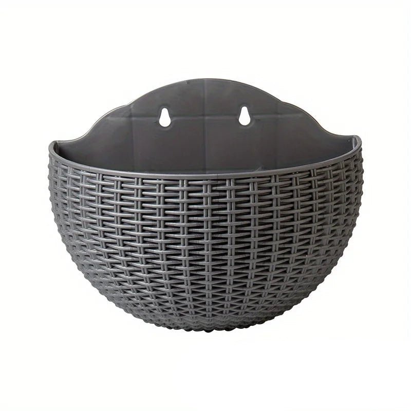 Vertical Greenery Wall Planter with Rattan Design | elesira