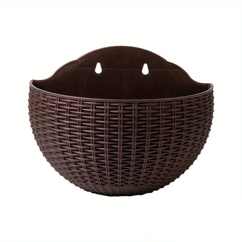 Vertical Greenery Wall Planter with Rattan Design | elesira