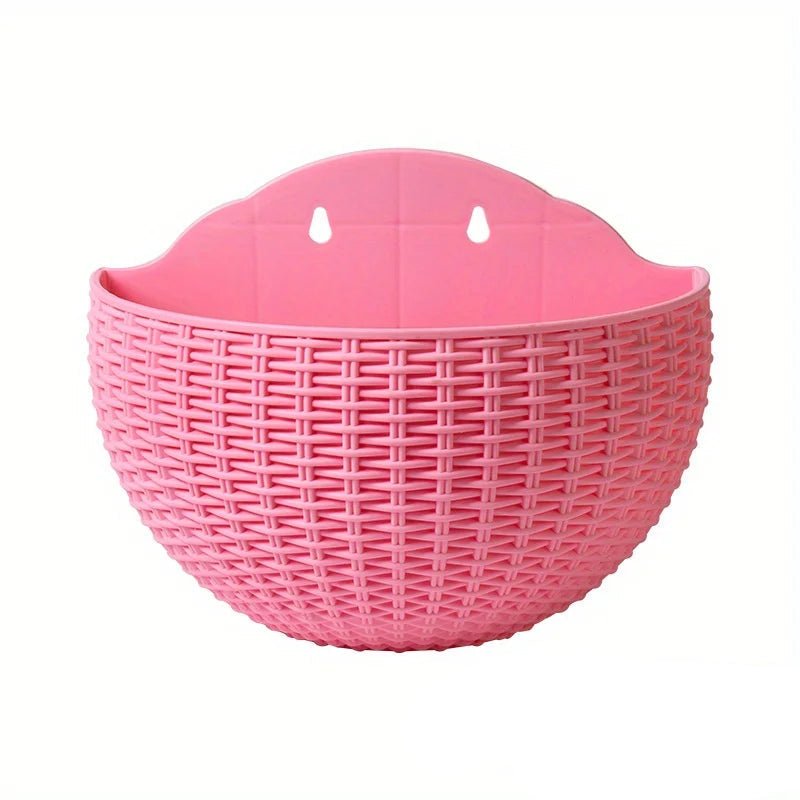 Vertical Greenery Wall Planter with Rattan Design | elesira