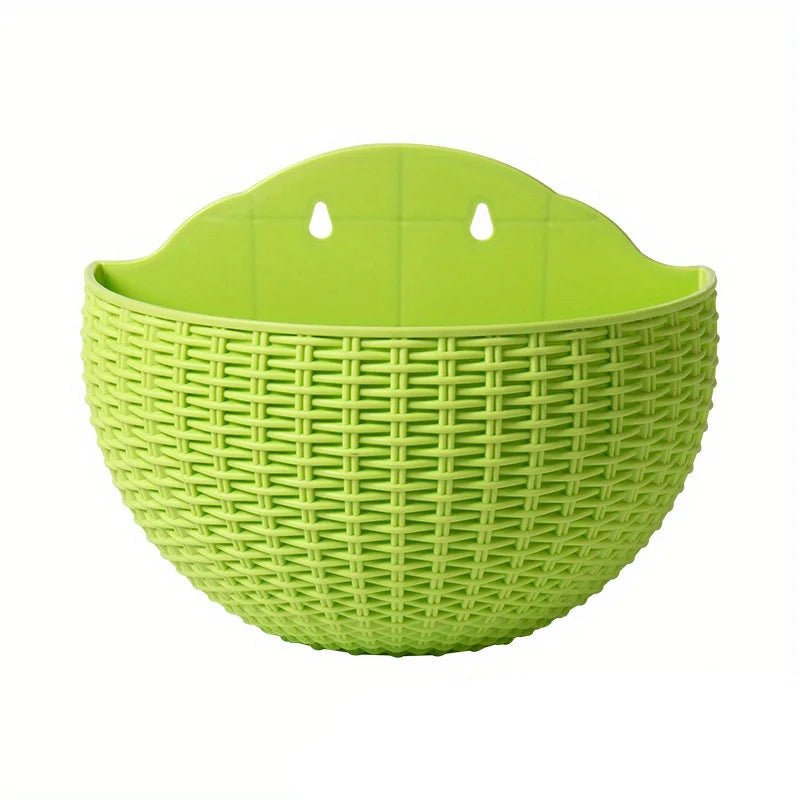 Vertical Greenery Wall Planter with Rattan Design | elesira