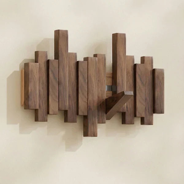 Wall Coat Rack - Space-Saving Foldable Design Hooks | elesira