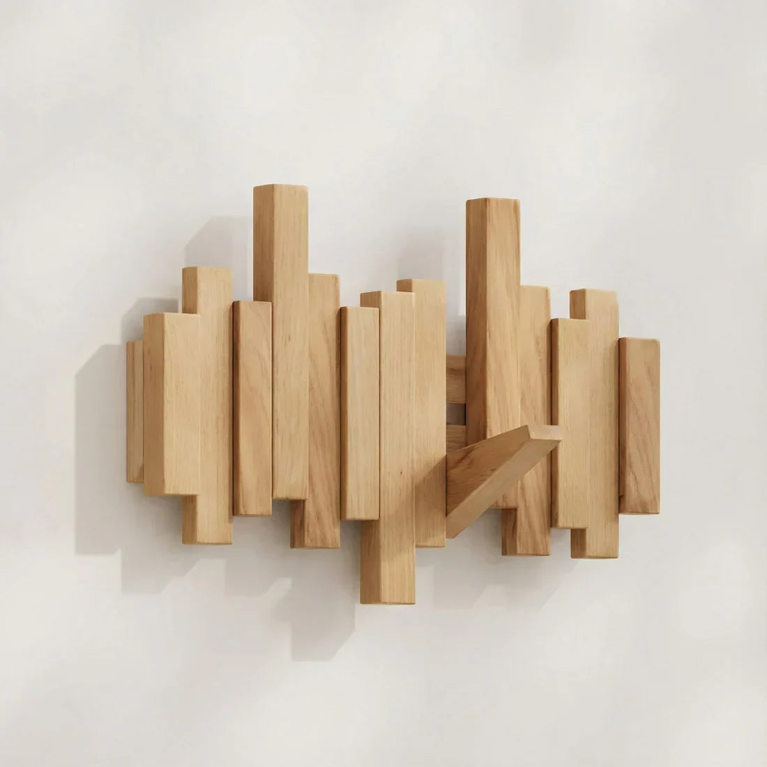 Wall Coat Rack - Space-Saving Foldable Design Hooks | elesira