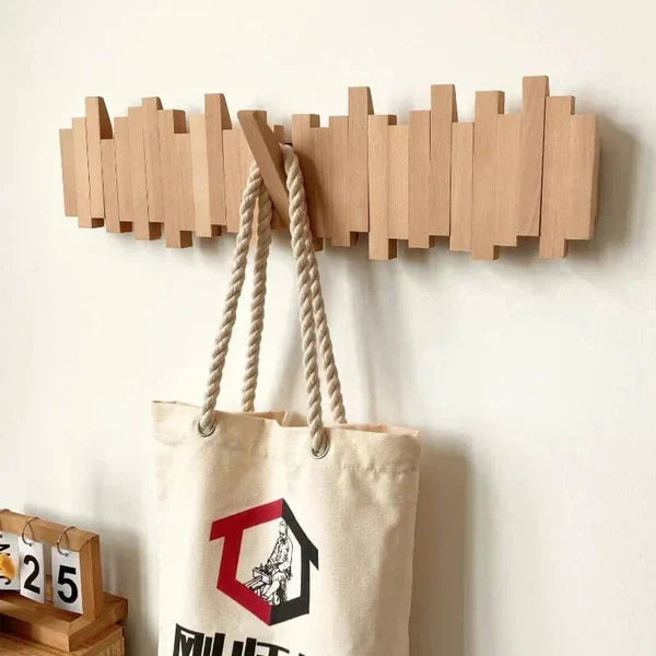 Wall Coat Rack - Space-Saving Foldable Design Hooks | elesira