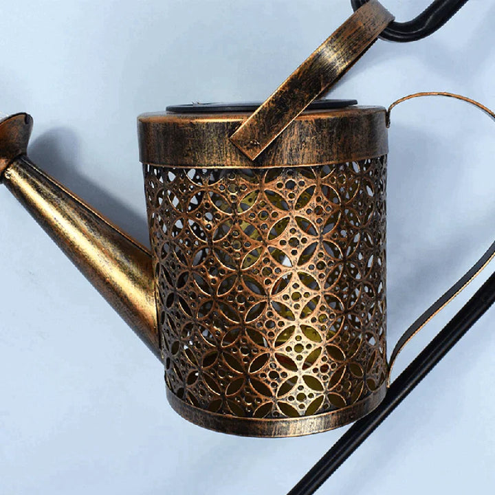 Solar Garden Light - Watering Can Design - Soft Rain Effect Illumination | elesira