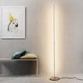 LumaNova Modern Floor Lamp With Integrated LED Tube And Round Stand | elesira