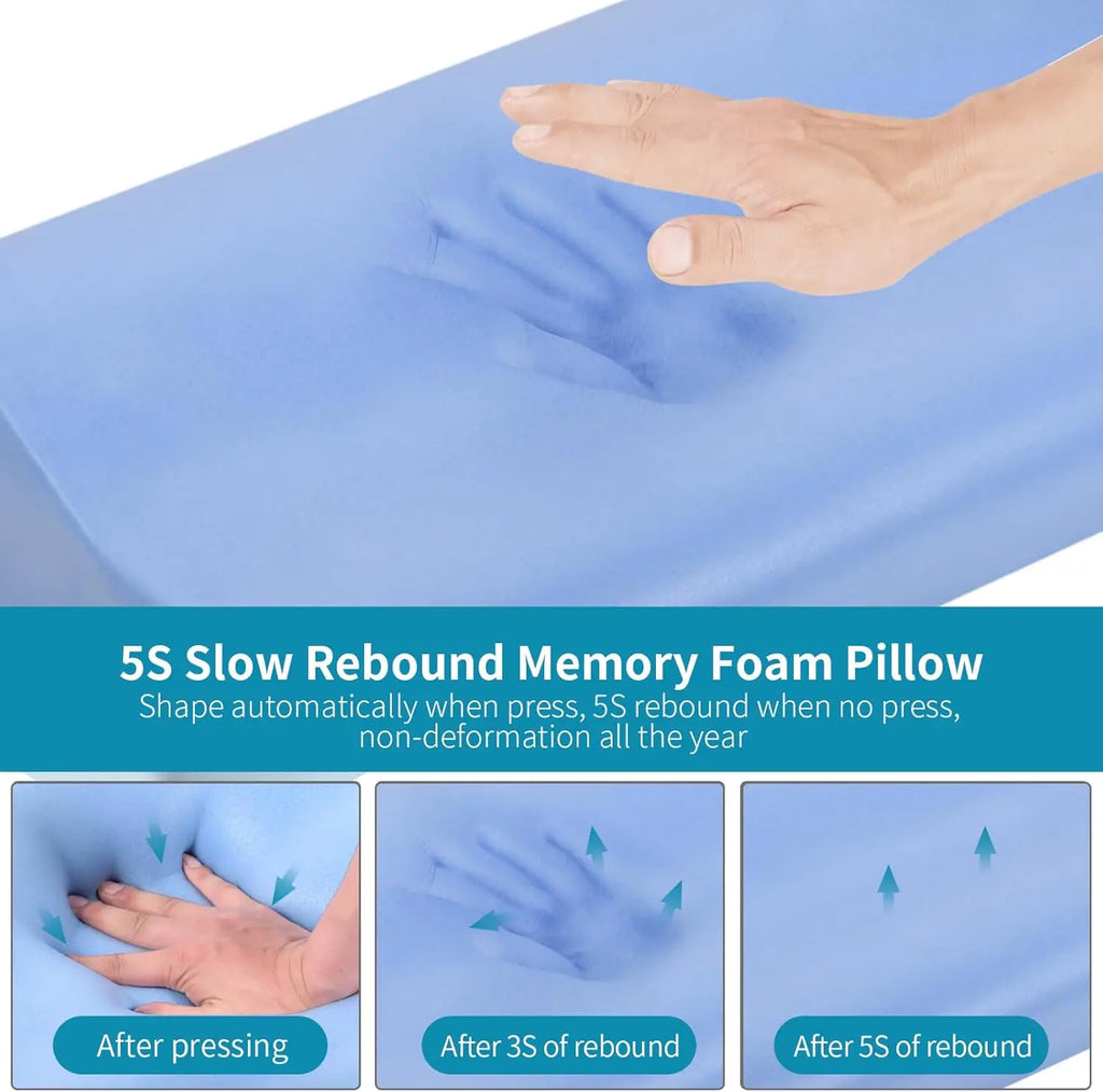 Cuscino in memory foam ComfortCloud con supporto per collo, per chi dorme sul fianco, sulla schiena o a pancia in giù - Elesira