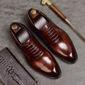 Sophisticated Faux Leather Oxfords for Men's Formal Wear | elesira