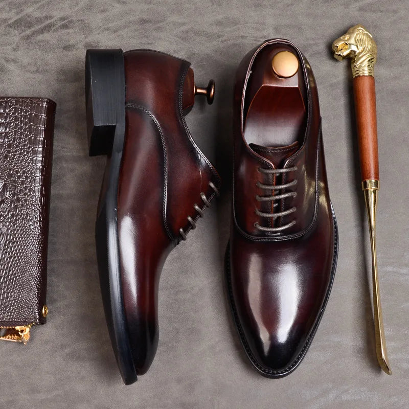 Sophisticated Faux Leather Oxfords for Men's Formal Wear | elesira