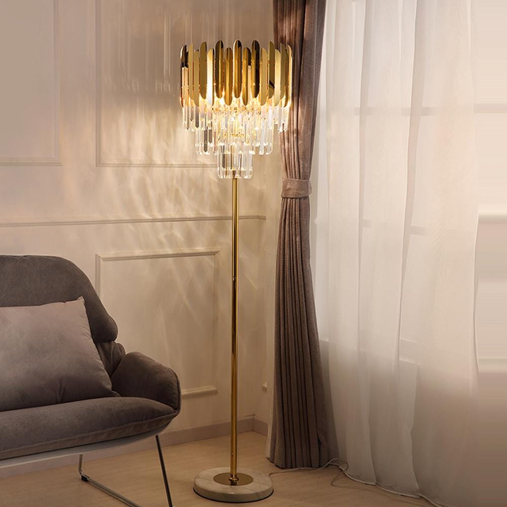 Křišťálová podlahová a stolní lampa Ivy | elesira