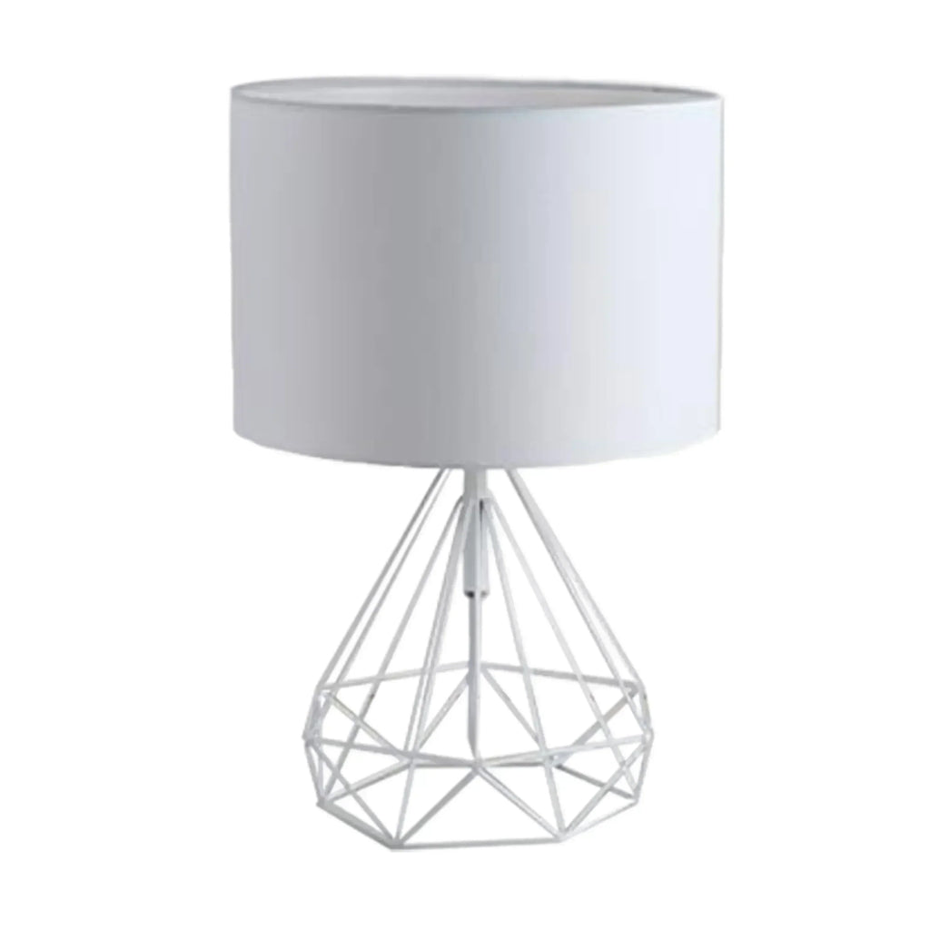 Czarna geometryczna lampka biurkowa w stylu nordyckim i retro | elesira