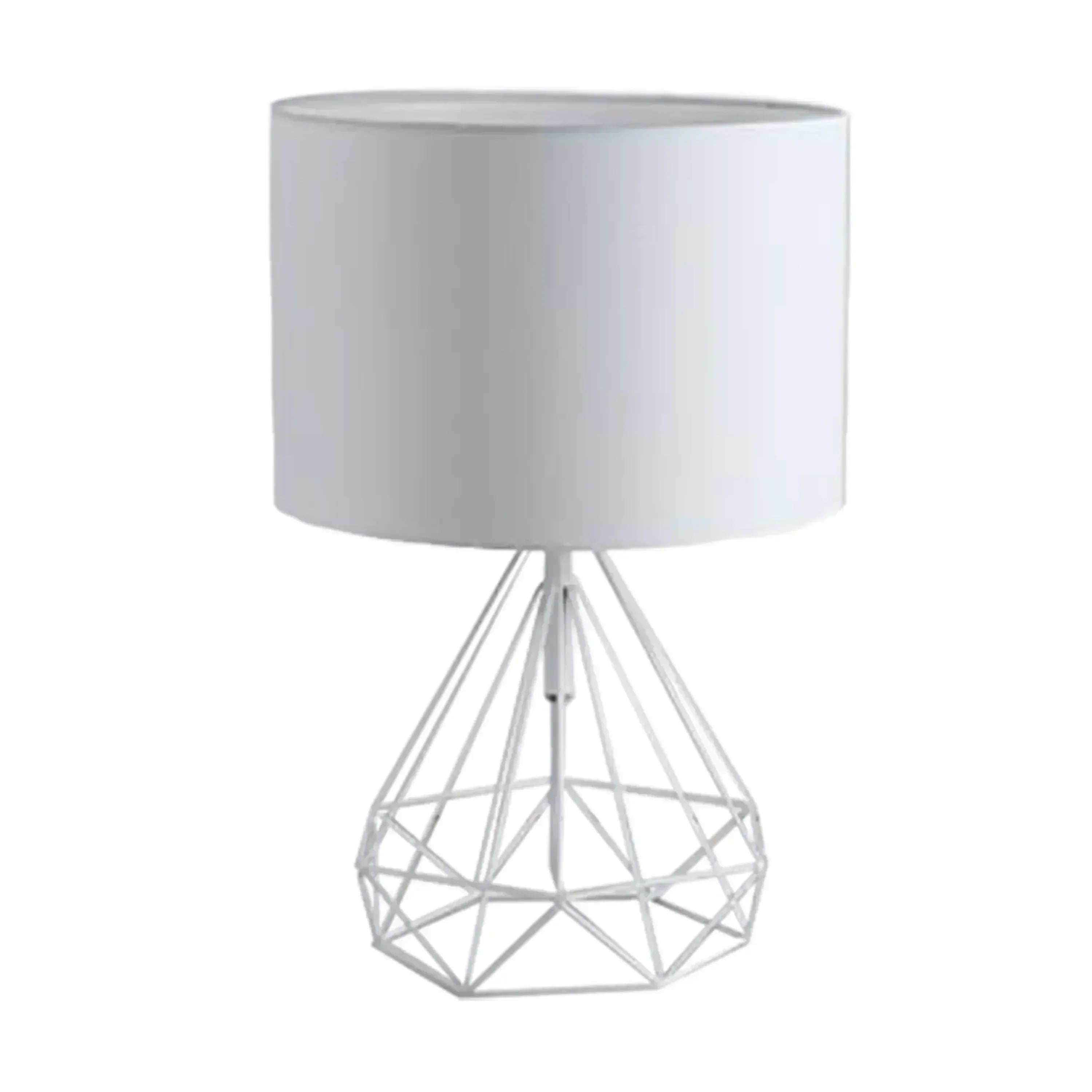 Czarna geometryczna lampka biurkowa w stylu nordyckim i retro | elesira