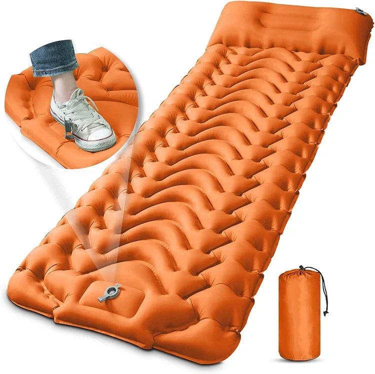 Matelas de camping ComfortRest de 10 cm d’épaisseur, autogonflant, pour les aventures en plein air - Elesira