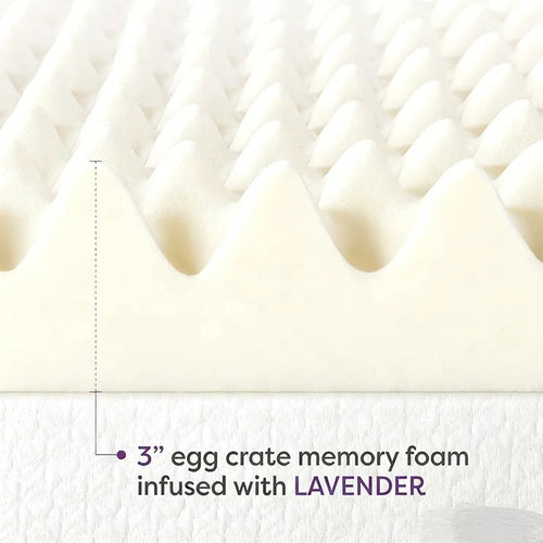 Comfort Rest Gel Infused Memory Foam Topper For Pressure Relief Sleep - Elesira