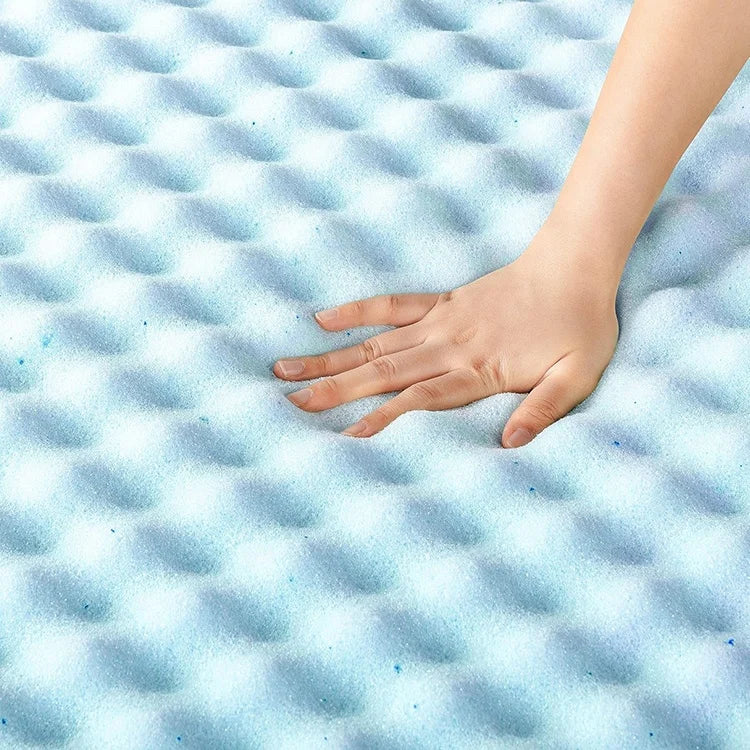 Topper Comfort Rest z paměťové pěny s gelovou vrstvou pro úlevu od tlaku a pohodlný spánek – Elesira