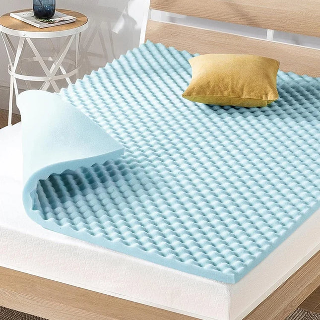 Topper Comfort Rest z paměťové pěny s gelovou vrstvou pro úlevu od tlaku a pohodlný spánek – Elesira