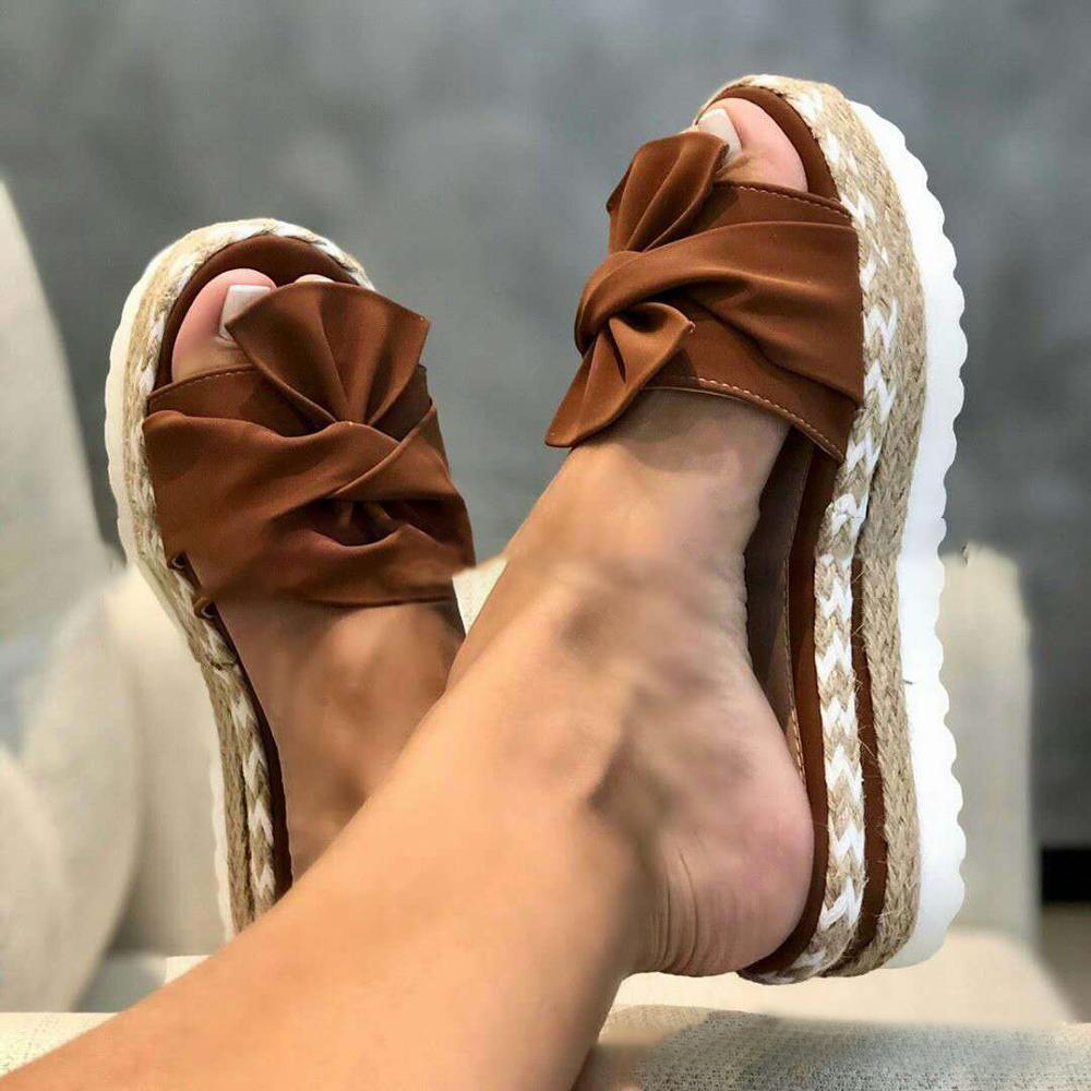 Wedge Heel Sandals for Women with Bow Detail | elesira