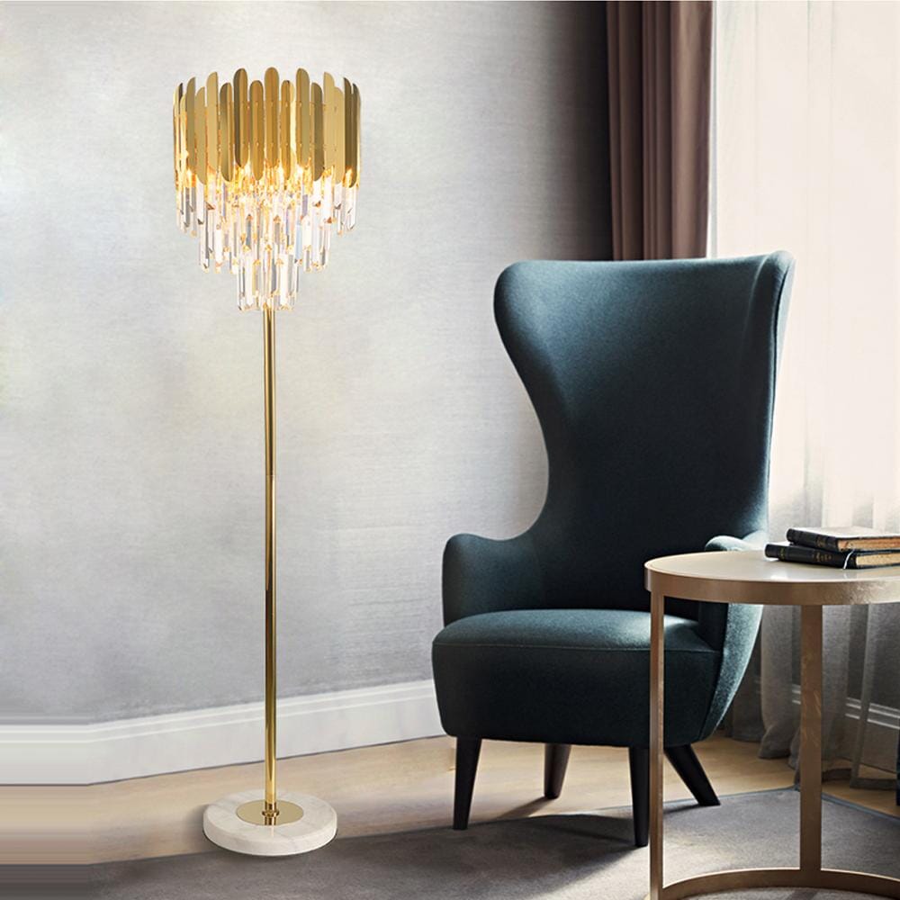 Křišťálová podlahová a stolní lampa Ivy | elesira