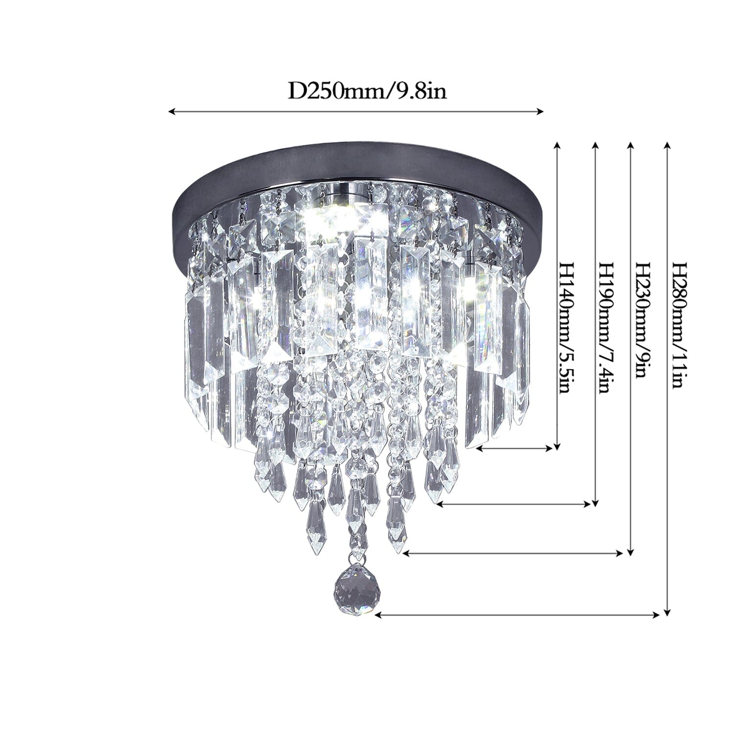 Hauqi Crystal Ceiling Chandelier | elesira